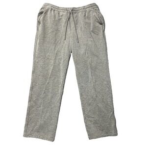 Apt. 9 Mens Large Gray Pull On Sweat Pants Athletic 32W X 27L With Drawstring